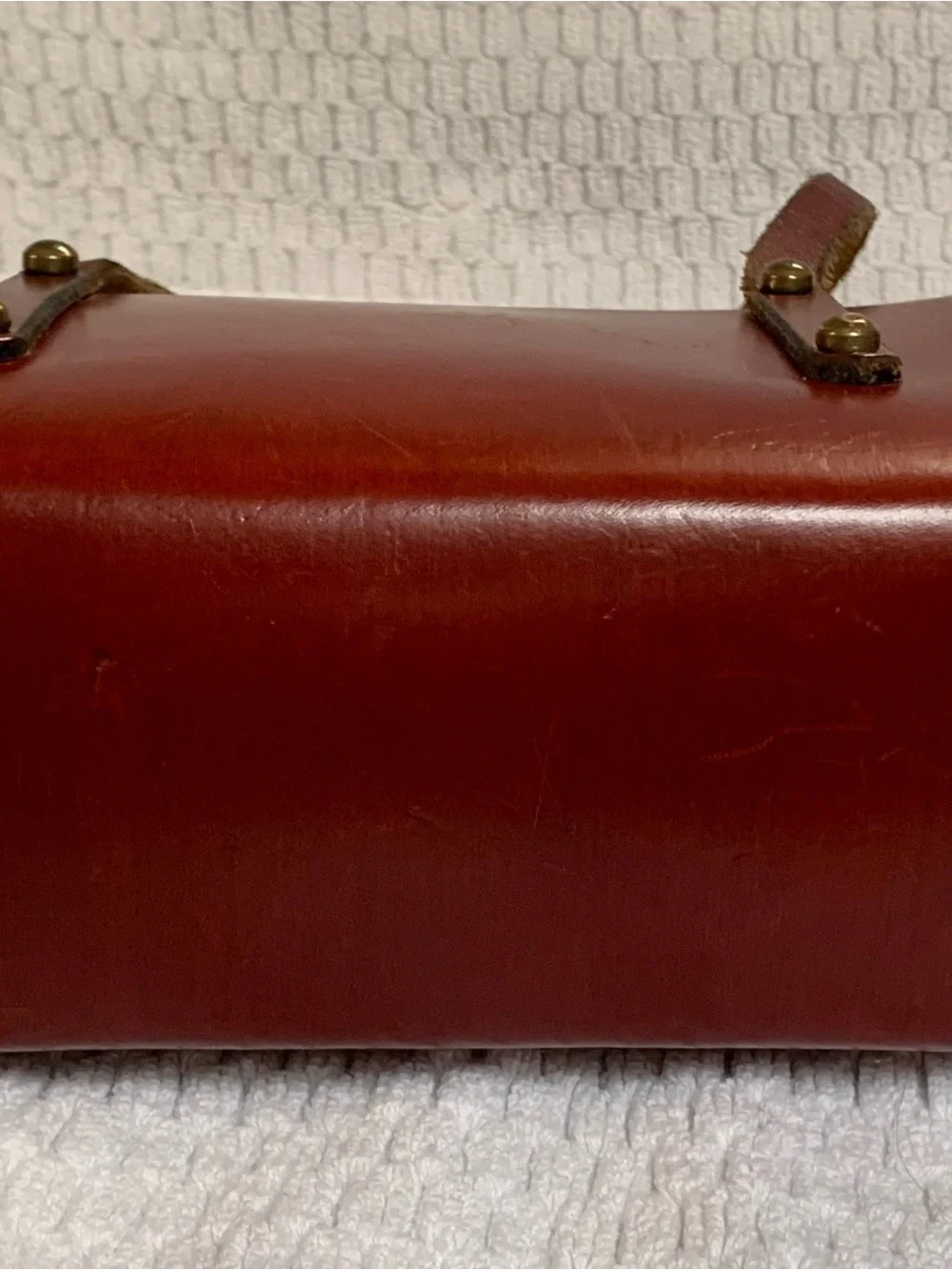 Vintage handmade leather Etienne Aigner small satchel purse bag